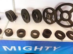 SPA SPC SPD SPZ <span class=keywords><strong>Poulie</strong></span> de convoyeur revêtue de fonte <span class=keywords><strong>Poulie</strong></span> conique à double verrouillage à 2 rainures <span class=keywords><strong>Poulie</strong></span> à courroie trapézoïdale - Product Image 5