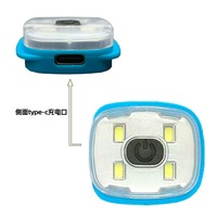 Module de lumière LED rechargeable par USB à quatre LED, boîtier en plastique de remplacement pour lampe frontale intégrée au bonnet, idéal pour le camping, la pêche et la course à pied
