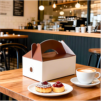 Boîte à gâteaux entremet à dessert minimaliste personnalisable pour transporter des cannelés chocolats au beurre de cacao boîte à gâteaux utilisée (10*10*10 pouces)