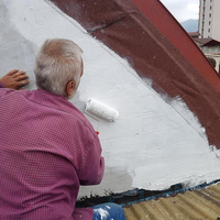 PEINTURE ACRYLIQUE DE MUR TEXTURÉ EXTÉRIEUR Revêtement liquide FLEXIBLE IMPERMÉABLE REMPLISSAGE DE FISSURES BROSSE DE HAUTE QUALITÉ ISONEM BE 99 MADE