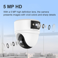 Caméra de sécurité sans fil professionnelle Vstracam CS2DR à double objectif avec suivi humain par IA, vision nocturne couleur et application mobile pour intérieur