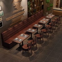 Table et chaise de café rétro personnalisées en usine combinaison de canapé meubles de restaurant occidental simples table et chaise de canapé de loisirs muraux