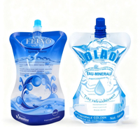 Pochette Doypack transparente personnalisée Feiao avec bec verseur pour liquides, eau, jus et boissons