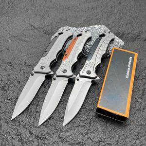 Cuchillo Plegable Multifuncional de Acero Inoxidable Personalizable OEM, para Supervivencia al Aire Libre, Camping, Bricolaje, con Mango de Madera - Product Image 1