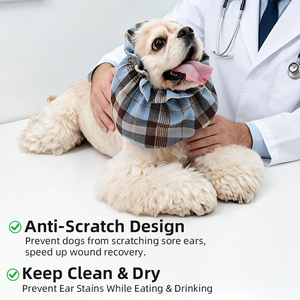 Cache-oreilles élastiques confortables et respirants en tissu pour chiens à poils longs – Vêtements pour animaux de compagnie pour la protection en extérieur - Product Image 4