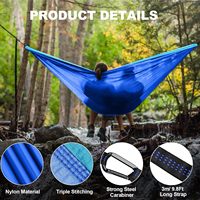 Respirant imperméable pliant impression personnalisée Camping Double hamac pour 2 personnes randonnée en plein air et festival de musique