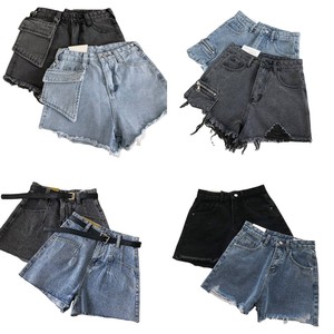 Pantaloncini di <span class=keywords><strong>Jeans</strong></span> stile coreano <span class=keywords><strong>Jeans</strong></span> <span class=keywords><strong>corti</strong></span> da <span class=keywords><strong>donna</strong></span> 2022 nuovi pantaloni estivi A gamba larga pantaloncini A- Line - Product Image 6