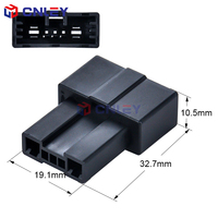 Boîtier de connecteur automobile en nylon 5 broches mâle/femelle en laiton noir à double rangée avec cloisonnement IP20