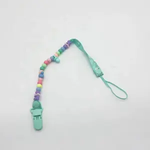 Новый стиль Красочный силиконовый детский Прорезыватель для зубов зажим для соски силиконовая цепочка для соски молярная игрушка Противоударная цепочка