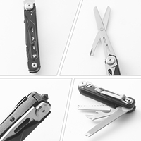 Couteau de poche multifonction 8-en-1 pliable, outil EDC portable avec couteau, ciseaux, ouvre-boîte, scie, brise-vitre, coupe-cordons, personnalisable