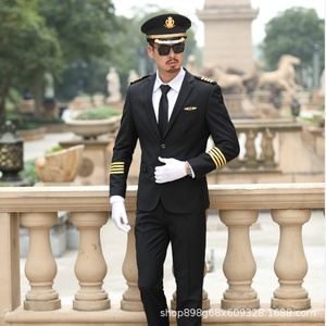 Uniforme de Aerolínea, Traje de Piloto de Air China, Uniforme Masculino para Capitán, Supervisor de Seguridad, Gerente, Traje Profesional de Viscosa - Product Image 4