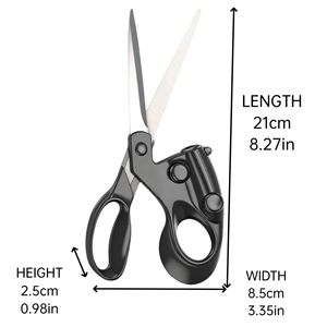 NOVISON Hot Selling 9 Inch DIY Grade Household Sewing Fabric Scissors Smooth <b>Edge</b> Stainless Steel <b>Plastic</b> Handle Tailor Shears - Product Image 2