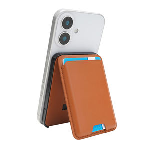 ¡Oferta! Funda magnética con soporte para teléfono, tarjetero de aluminio con bloqueo RFID, Cartera de cuero PU para hombre con soporte para teléfono <span class=keywords><strong>MagSafe</strong></span> - Product Image 5