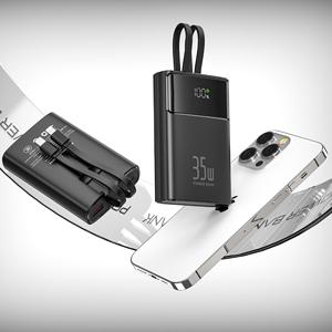 <span class=keywords><strong>Batterie</strong></span> <span class=keywords><strong>externe</strong></span> 35W à charge rapide 10000mAh avec câbles doubles intégrés pour <span class=keywords><strong>iPhone</strong></span> 16 17 Samsung - Product Image 2