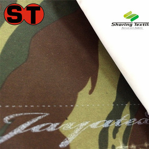 Tissu 75D Pongee enduit PVC imperméable 100% polyester imprimé <span class=keywords><strong>camouflage</strong></span> 280 g/m² pour imperméables, housses de siège auto et rideaux - Product Image 6
