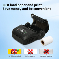 HZTZ Printer Thermal Portabel 58MM 203dpi Mini USB+ ESC untuk Android/iOS Pencetakan Stiker Foto Tiket/Pesanan Udara Tersedia