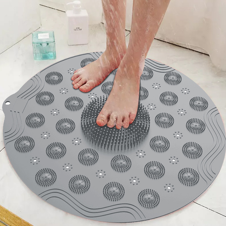 Cunite Silicone Shower Mat Non-Slip Bathroom Mat / Shower Foot Massage Pad anti slip shower mat / silicone bath mat floor mat