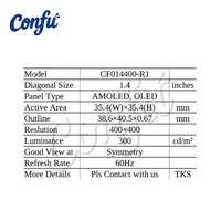 Module MIPI CONFU double écran LCD IPS 1,4 pouce 400*400 pour Raspberry Pi, affichage haute vitesse pour robots compagnons IA et jouets pour animaux, luminosité 300 cd/m²