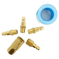Amerikanischer Stil 1/4 NPT Eisenbeschichtetes Kupfer 5-Teiliges Schnellverbindungs-Set