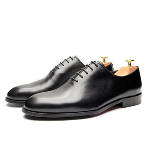 High-end Handcrafted Men's Oxford <b>Shoes</b> Leather-Made Wedding Formal Business <b>Shoes</b> <b>Height</b> <b>Increasing</b> Anti-Slip Waterproof - Product Image 4