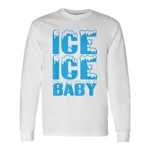 T-shirt à manches longues Ice Ice Baby, costume d'Halloween pour couples et familles 2024 - Product Image 1