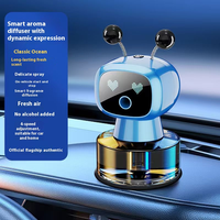 Diffuseur de parfum ultrasonique LED Pixel Expression AI pour voiture, rechargeable, ornement aromatique pour tableau de bord, démarrage et arrêt automatiques