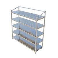 Étagère à chaussures multi-niveaux en acier inoxydable, rangement gain de place, 3 à 10 niveaux, pour enfants, dortoir, location, maison et extérieur