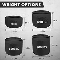 Échantillon Gratuit - Sac de Sable Classique en Tissu Oxford Robuste avec 8 Poignées Antidérapantes pour Entraînement de Musculation - Capacité 150 lb