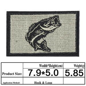 Angelhaken und Klettverschluss-Abzeichen Karpfen-Hut-Emblem Fischgräten-Rucksack-Aufkleber Enthusiasten-Armband - Product Image 5