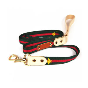 Benutzer definierte hochwertige verstellbare Katzen halsbänder Leine Stilvolle Leder Hunde halsband und Leine Set Luxus - Product Image 2
