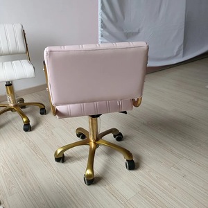 Nail Salon Furniture Barber Shop Small Technician Chair <b>Stool</b> Luxury pink Leather Adjustable Height Pedicure <b>Stool</b> - Product Image 4