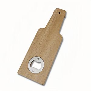 Ouvre-bouteille en bois personnalisé en forme de bouteille de bière, écologique, créatif, ouvre-bouteille plat en bois avec trou - Product Image 3