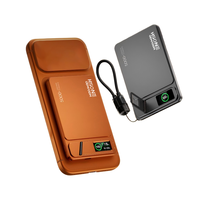 Cargador Inalámbrico Magnético con Pantalla Digital de Carga Rápida de Aleación de Aluminio F15 TFT, Logotipo Personalizado, 15w, 3 en 1, Banco de Energía Inalámbrico Metálico
