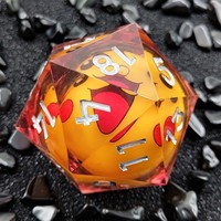Dadu Resin 55mm 20 Sisi Motif Mata Naga DND Polyhedron Liquid Core D20 Dadu Naga dan Dungeon