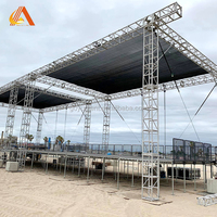Structure de scène mobile en aluminium pour DJ, éclairage de scène de concert, éclairage de scène musicale, structure de scène DJ, éclairage DJ mobile, structure de scène en aluminium, structure de scène DJ pour spectacle