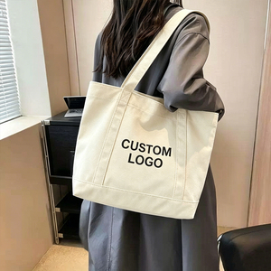 Fast Delivery Lightweight Large Outdoor Travel <b>Canvas</b> <b>Tote</b> Bag OEM Logo Eco Friendly Cross-border Shopping Bag - Product Image 1
