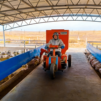 Chariot d'alimentation électrique antidérapant pour moutons, conception de sécurité pour sols de grange mouillés, matériel d'élevage