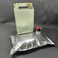 1L 2L 3L Sac à bavette dans une boîte Flacon à vin et à café Emballage de boisson Sacs vides avec robinet Distributeur de boisson jetable Conteneur à lait
