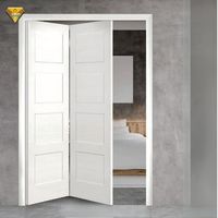 Portes pliantes en bois massif à lattes modernes de dernière génération pour chambre à coucher, cuisine, salon, insonorisées, imperméables