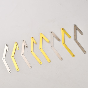 Platinum Link Modern Simple Support Hinge Metal Silver White Durable Hardware Accessory for Cosmetic <b>Drawer</b> Box Folding Frame - Product Image 1