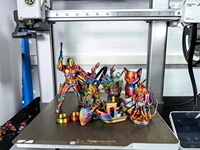 Printer 3D FDM Multicolor Desktop Kecepatan Tinggi Original A1 Combo 500mm/s