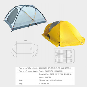 Carpa <span class=keywords><strong>de</strong></span> <span class=keywords><strong>Montaña</strong></span> para Escalada Wildrex, Carpa <span class=keywords><strong>de</strong></span> Senderismo Impermeable y Resistente al Viento para 3 Personas, con Falda para Nieve, para <span class=keywords><strong>Montaña</strong></span>, Desierto y Zonas Nevadas - Product Image 6