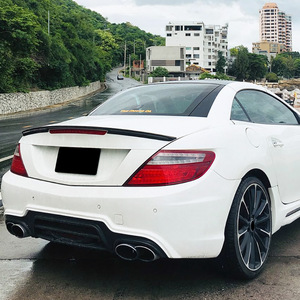 สปอยเลอร์หลังทรง Ducktail สำหรับ Mercedes-Benz SLK SLC R172 สีดำ Piano Black ลายคาร์บอนไฟเบอร์ วัสดุ ABS ปี 2011-2019 - Product Image 4