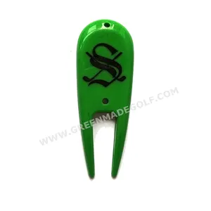 Custom Logo Plastic Golf Divot Tool Met Bal Marker, Golf Tee Tool Set