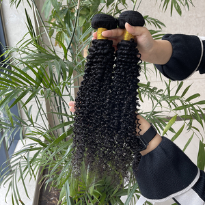 12A Lớp Trinh Nữ Remy Trung Quốc Kinky Tóc Xoăn Bó 100% Con Người Chưa Qua Chế Biến Nguyên Lớp Biểu Bì Phù Hợp Máy Đôi Sợi Ngang Phía Trước - Product Image 2