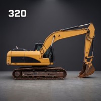 Excavatrice hydraulique d'occasion 320, 22 tonnes, machine de terrassement robuste pour projet de démolition, exportation