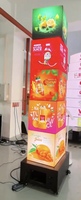 Schermo LED Cubo Rotante Meccanico Multistrato Controllato da App, per Pubblicità e Visualizzazione Menu in Ristoranti e Negozi di Marca