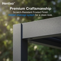 Pergola bioclimatique moderne en aluminium à lames orientables pour jardin, taille personnalisée 3x3 3x4 4x4 6x4m, vente en gros d'usine HENLIXO