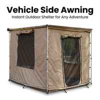 Auvent latéral pour véhicule, tente de voiture, boîtier en alliage d'aluminium, imperméable, UV50+, occultant, rétractable, SUV 4x4, camping, abri solaire extérieur