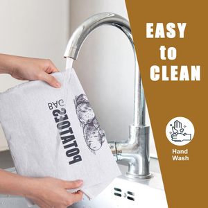 Manufacturer Eco-Friendly Cotton Drawstring <b>Bag</b> Handbag Drawstring Reusable <b>Fabric</b> Storage <b>Bags</b> for Potato Onion - Product Image 4